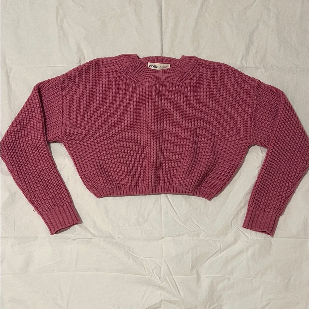 Elodie Pink Cropped Sweater